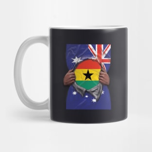 Ghana Flag Australian Flag Ripped - Gift for Ghanaian From Ghana Mug